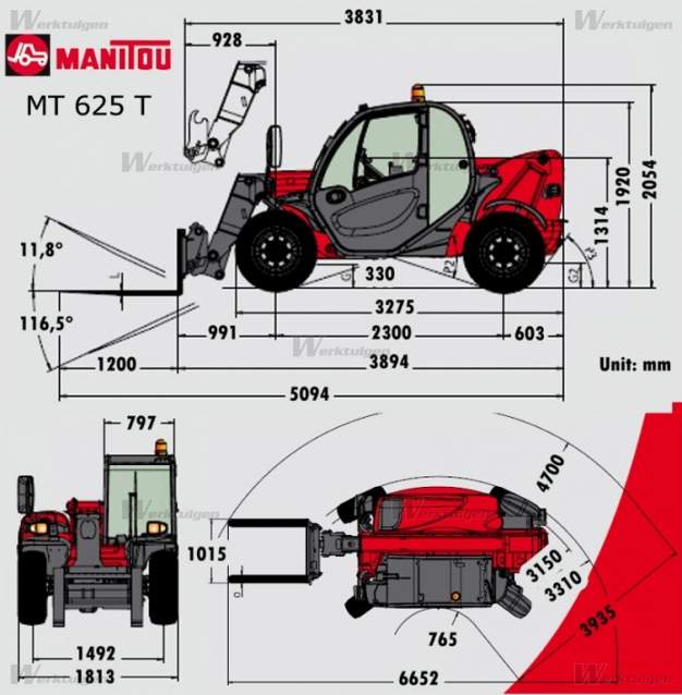 Afbeelding 6m - Manitou MT 625